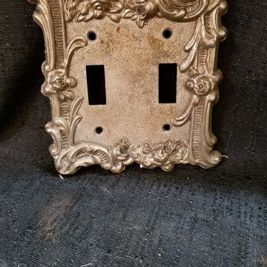 Vintage 1970s Decorative Double Switchplate