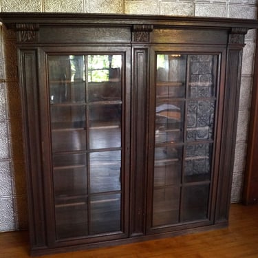 Two door Dark Wood Bookcase