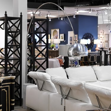 Contemporary Arch Floor Lamp in Chrome with Marble Base
