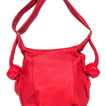 See By Chloe - Red Leather Satchel w/ Bangles