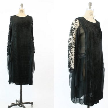 1920s DEVORE velvet dress medium large | new fall winter 