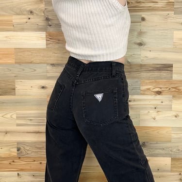 Guess Vintage Black Loose Fit Mid Rise Jeans / Size 23 24 