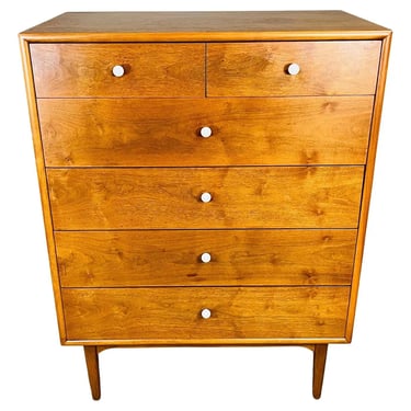 Mid-Century Kipp Stewart For Drexel Highboy Gentlemen’s Chest of Drawers Dresser 