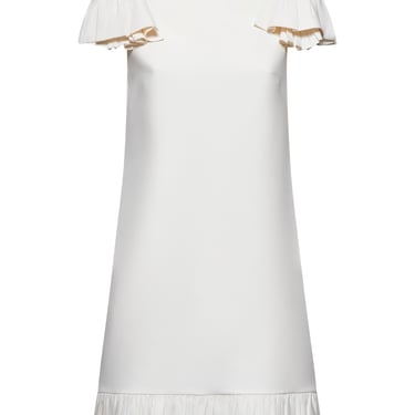 Valentino Women Ivory Crepe Couture Short Dress