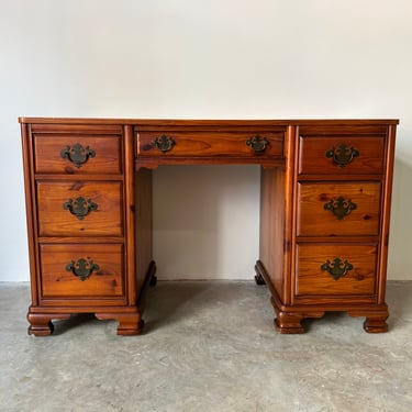 Vintage Pine Wood Desk by Unique Furniture Makers 