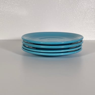 Fiestaware Turquoise Bread + Butter Plates - Set of Four 