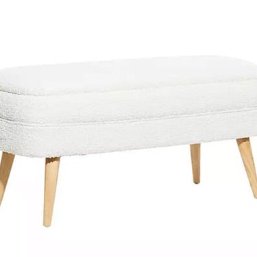 Cream Storage Ottoman