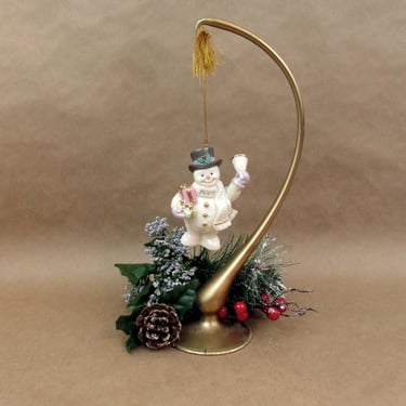 Lenox "Ringing in the Millennium"  Snowman Annual Ornament 24K Gold Accents 