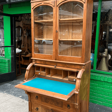 Creative Portal | Antique Roll Top Secretary Desk 