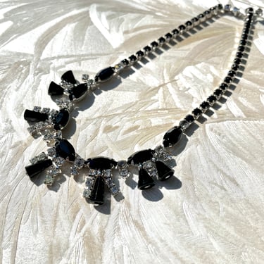 Black Rhinestone Cinderella Jeweler Necklace