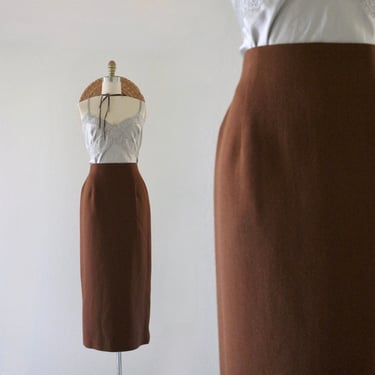 russet wool maxi skirt - 27.5 