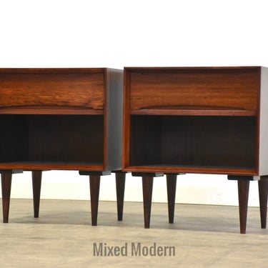 Rosewood Nightstands by Dyrlund - A Pair 