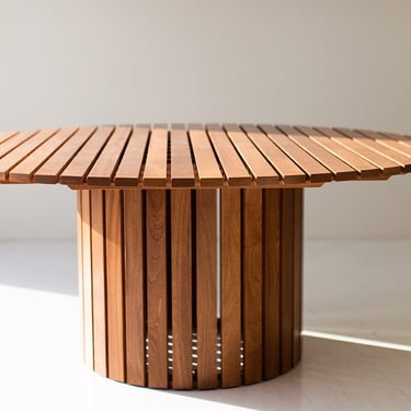 Round Outdoor Wood Dining Table- The Fallon 