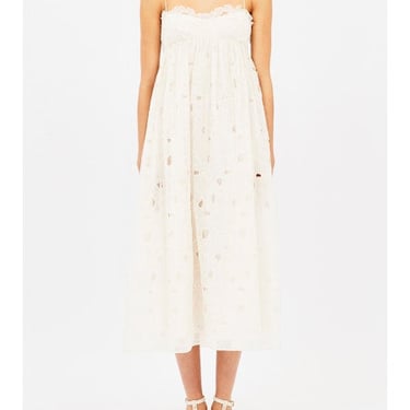 Marina Empire Cami Midi Dress- chalk
