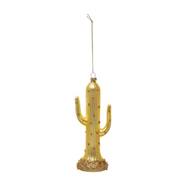 CCO Glass Cactus Ornament