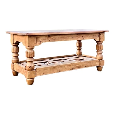 Scrubbed Pine Farmhouse Coffee Table 