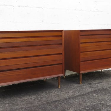 Danish Modern Mid Century Large Nightstands Small Dressers a Pair 5106