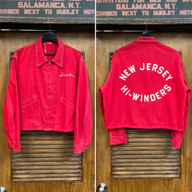 Vintage 1950’s New Jersey Hi-Winders Cotton Car Club Rockabilly Jacket, Name “Snake”, 50’s Vintage Clothing 