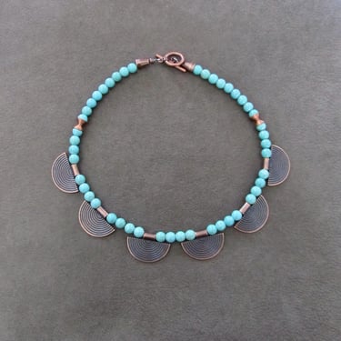 Copper and howlite southwest necklace 