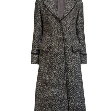 Lafayette 148 - Black, Grey, & Cream Blend Long Coat Sz 8