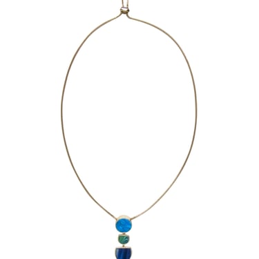 Kendra Scott - Turquoise &amp; Blue Gold ‘Luna’ Pendant Necklace