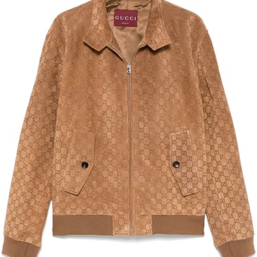 Gucci Men Suede Bomber Jacket