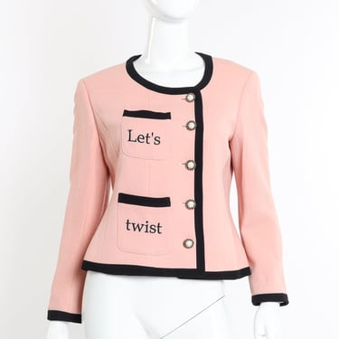 &quot;Let's Twist&quot; Embroidered Wool Jacket