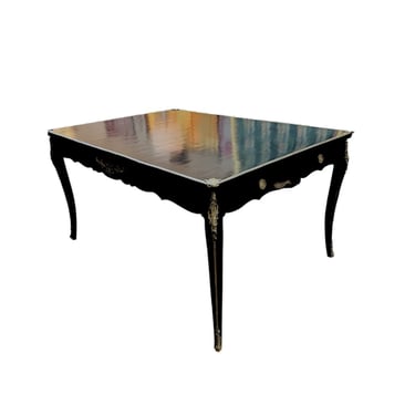 #5906 Black Lacquered Ormolu Desk / Bureau Plat