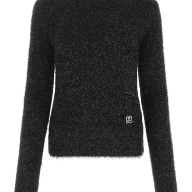 Loewe Women Black Stretch Viscose Blend Sweater