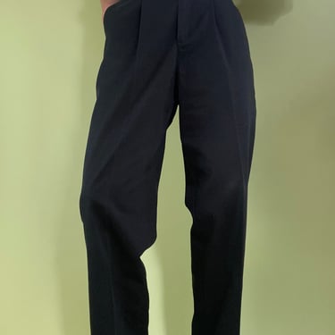 vintage black cotton high waisted trousers 