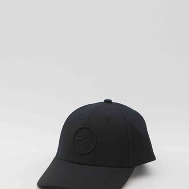 Stone Island Men Baseball Hat With Compass Embroidery