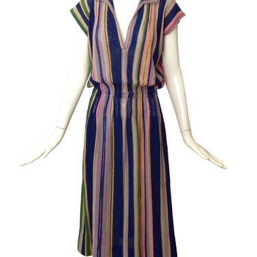 MISSONI- 1970s Stripe Knit Dress, Size 8