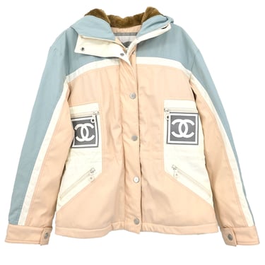Chanel Sport Line Zip Up Jacket Skiwear Pink #38