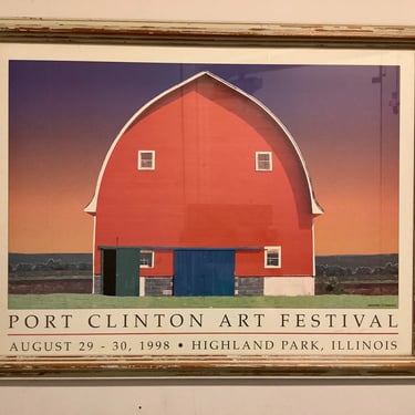 1Framed 998 Port Clinton Art Festival  Poster, signed