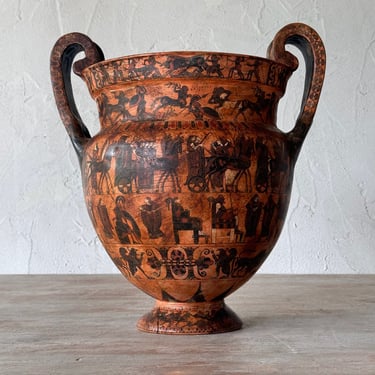 19th C. Italian Krater Diminutive Replica of the “Francois Vase”