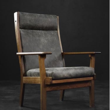 Rare Vintage Mid-Century Danish Modern Armchair Model GE 181 A by Hans J. Wegner for Getama, 1950s 