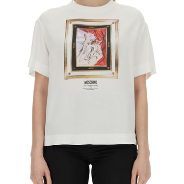 Moschino Women Enver Satin Blouse Still Life With Heart