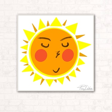 Smoochy Sun Art Print by Pan Dulce