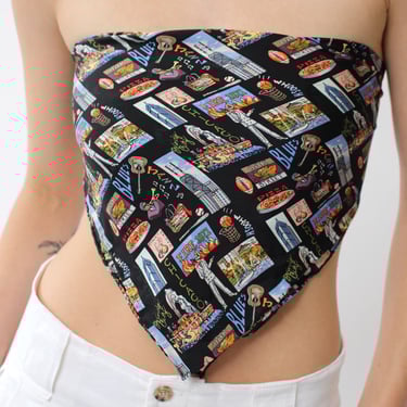 Vintage Chicago-Themed Silk Scarf