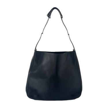 Gucci x Tom Ford Black Leather Horsebit Shoulder Bag