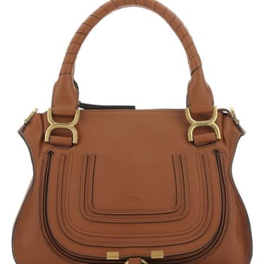 Chloe Woman Brown Leather Small Marcie Handbag