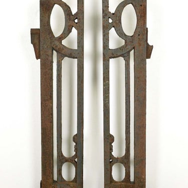Pair of Reclaimed 44 in. Cast Iron Newel Posts