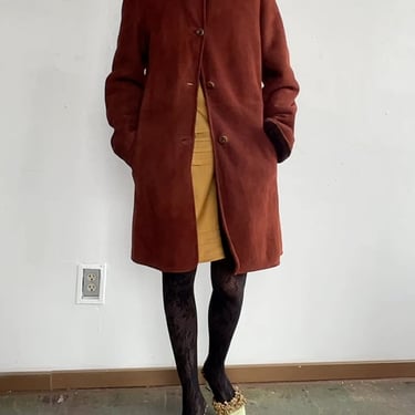 Cinnamon Shearling 3/4 Coat (S)