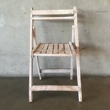Rustic Folding Teak Chair