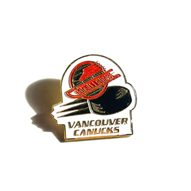 Vintage Vancouver Canucks Metal Pin Skate Logo