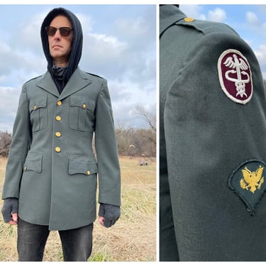 US ARMY 1960’s Vietnam era uniform jacket | men’s military dress coat, Christmas gift, 39L 