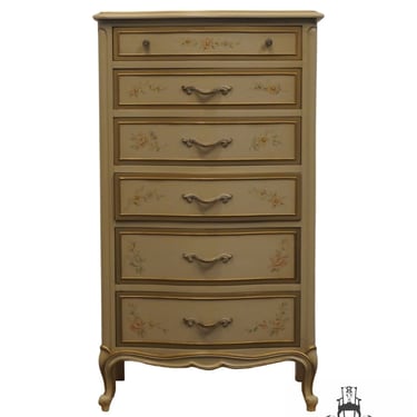 DREXEL FURNITURE Touraine Collection Custom Hand-Painted Cream and Gold 24" Lingerie Chest 201-491 