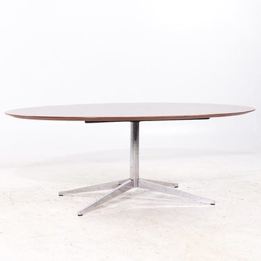 Florence Knoll Mid Century Rosewood and Chrome Dining Table - mcm 