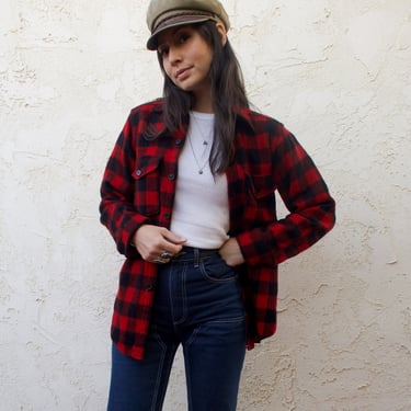 Vintage Woolrich Wool Buffalo Plaid Button-up Flannel 