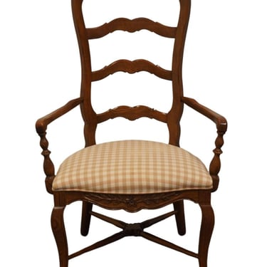 CENTURY FURNITURE Country French Style Ladderback Dining Arm Chair - Truffle Finish 322-512 